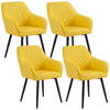ARMLEHNSTUHL-SET 4 Stück in Kunstleder(YZ8) - Gelb, Textil (59/78/65cm) - HOMAVO