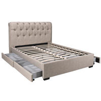 POLSTERBETT CHELSEA MIT SCHUBLADEN/ Bett 140x190 - Beige - Beige, Holzwerkstoff (140/190cm) - Weber Industries