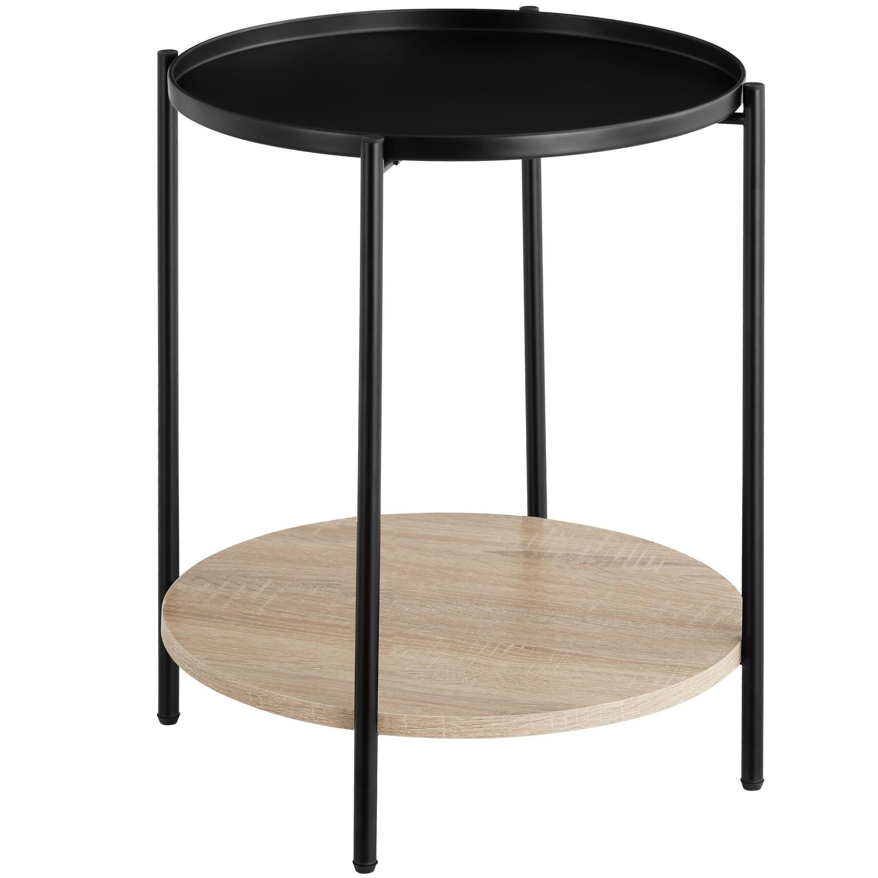 BEISTELLTISCH Sunderland,45,5 x 54,5 cm,Industrial Holz hell, Eiche Sonoma - Naturfarben, Holz (45.5/45.5/54.5cm) - tectake