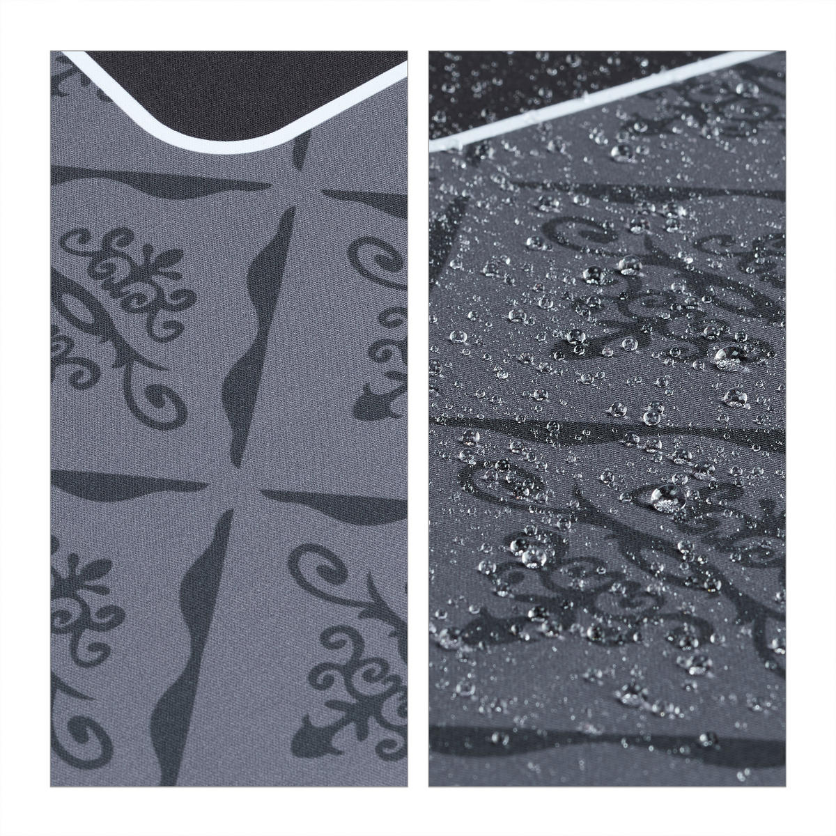 POKERMATTE - Anthrazit, Kunststoff/Textil (120/60cm) - Relaxdays