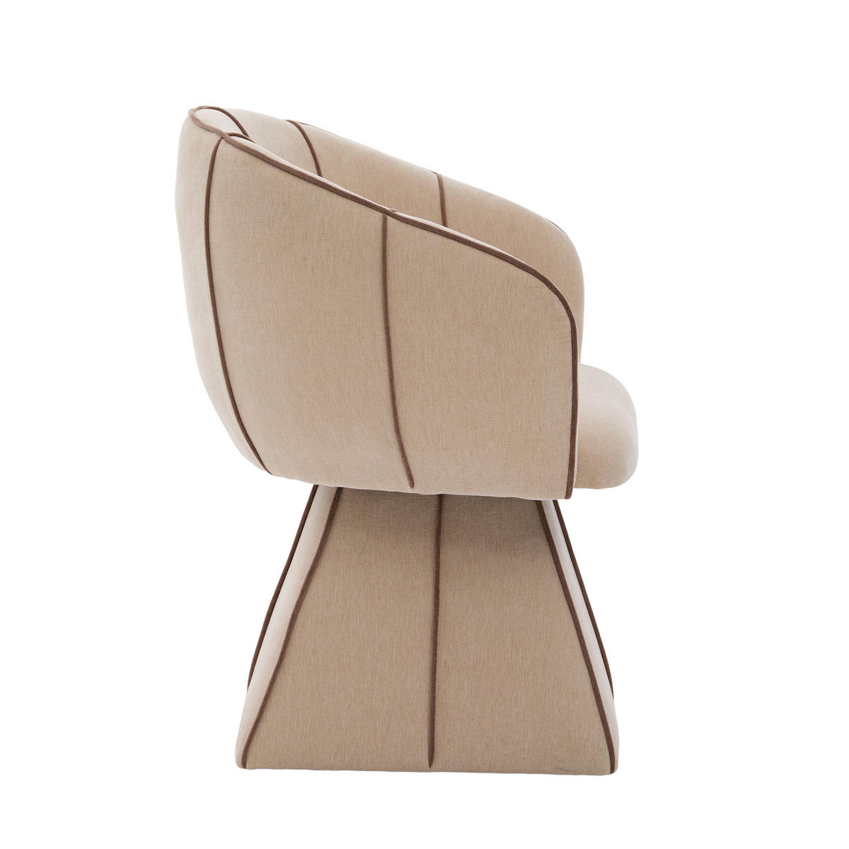 SESSEL mit 360° drehbar, hohe Rückenlehne, DE-42258, Kamelbraun - Sandfarben, Holzwerkstoff (54/74.5/56cm) - ComfortXL