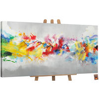 GEMÄLDE Buntes Leben auf Keilrahmen 120x60 cm - Multicolor, Holz (120/60cm) - YS-art gallery