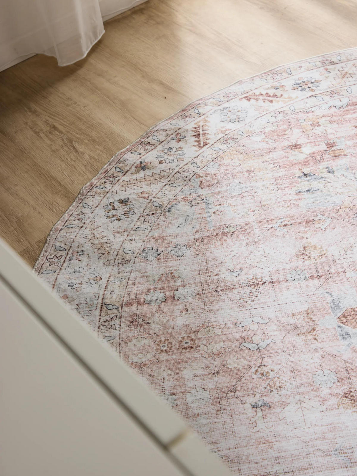 PRATELNÝ koberec George Růžová ø 120 cm - růžová, plast/umělá hmota (120/120cm) - benuta