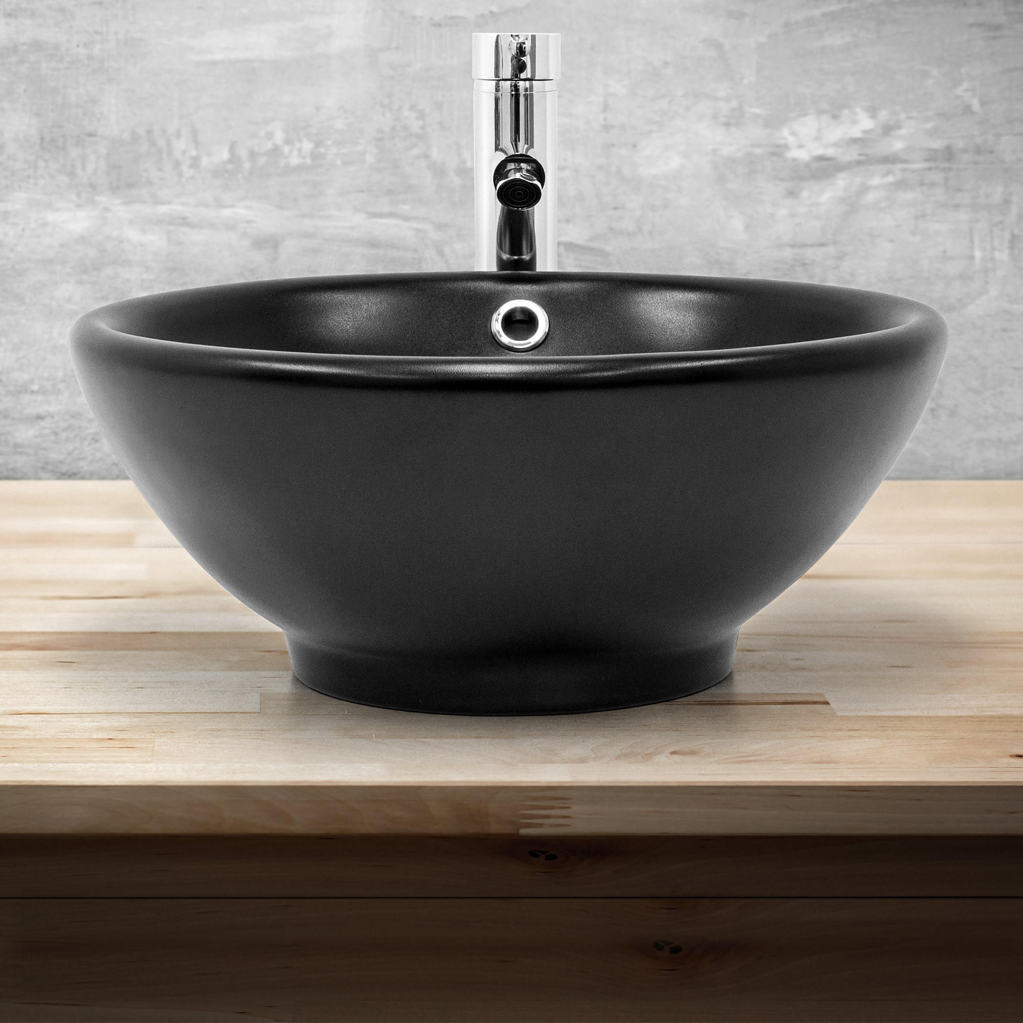 WASCHBECKEN - Schwarz, Keramik (42/17/42cm) - ML-DESIGN