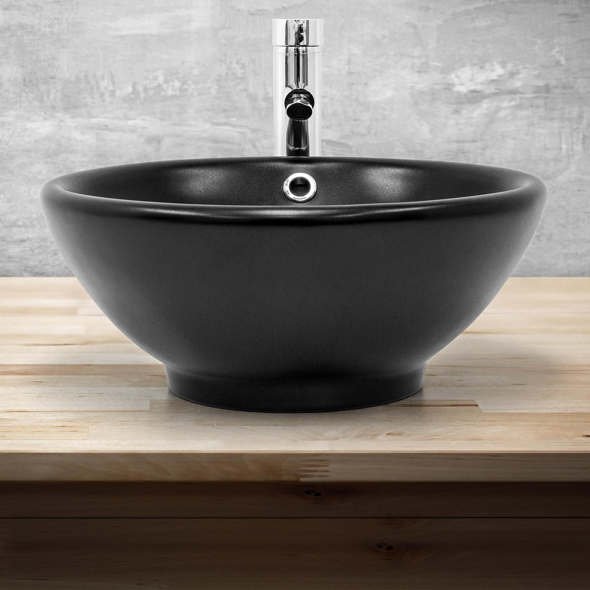 WASCHBECKEN - Schwarz, Keramik (42/17/42cm) - ML-DESIGN