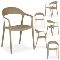 GARTENSTÜHLE LAVANDA 6ER-SET - Champagner, Textil (57/81/54cm) - IDIMEX