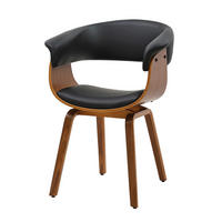 STUHL ORGANIC Kunstleder Schwarz 85 cm - Schwarz/Braun, Holz/Kunststoff (62/84/52cm) - riess-ambiente