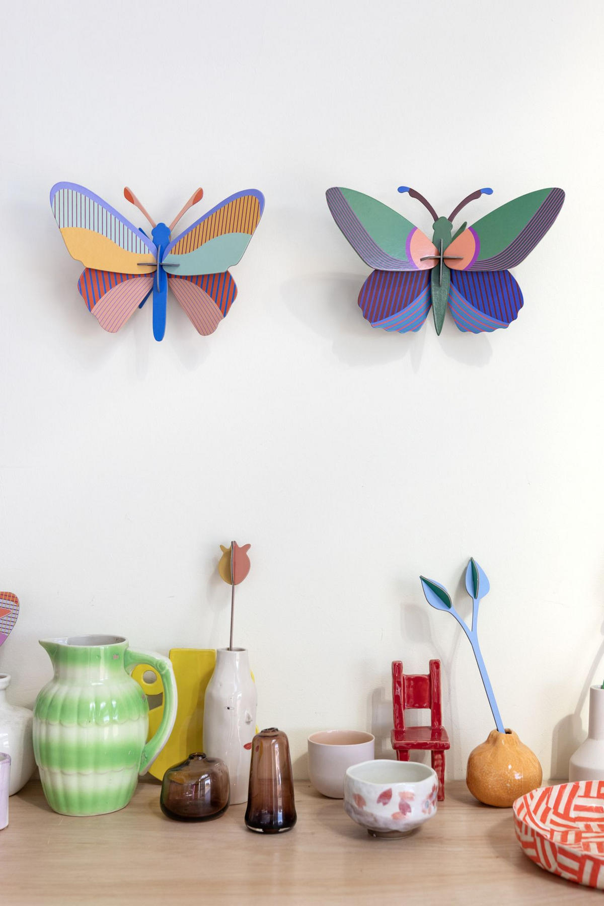 WANDDEKO Istic-Schmetterling 8.5/18 cm - Multicolor, Wellpappe (8.5/18/24cm) - KUNSTLOFT