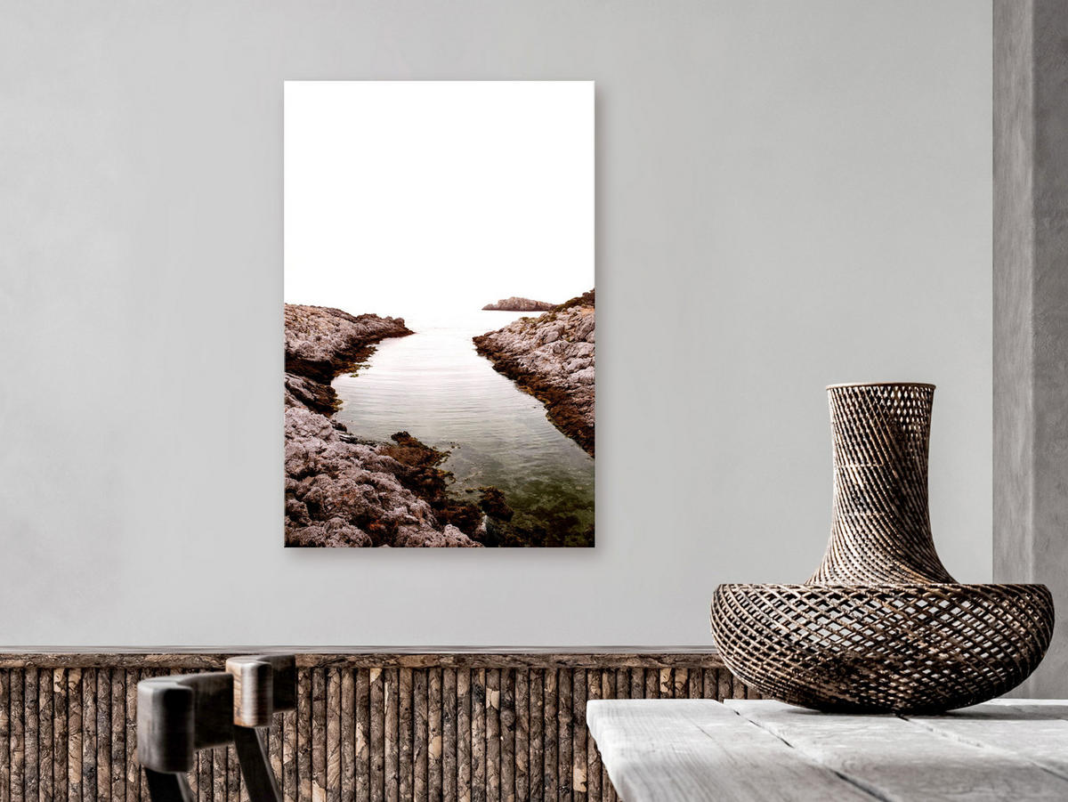 KUNSTDRUCK Braun 80/120 cm - Weiß/Braun, Textil (80/120cm) - KUNSTLOFT