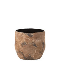 BLUMENTOPF DOJI - Metall - Braun - Ø 39,5 cm - Braun, Metall (39.5/37cm) - J-Line
