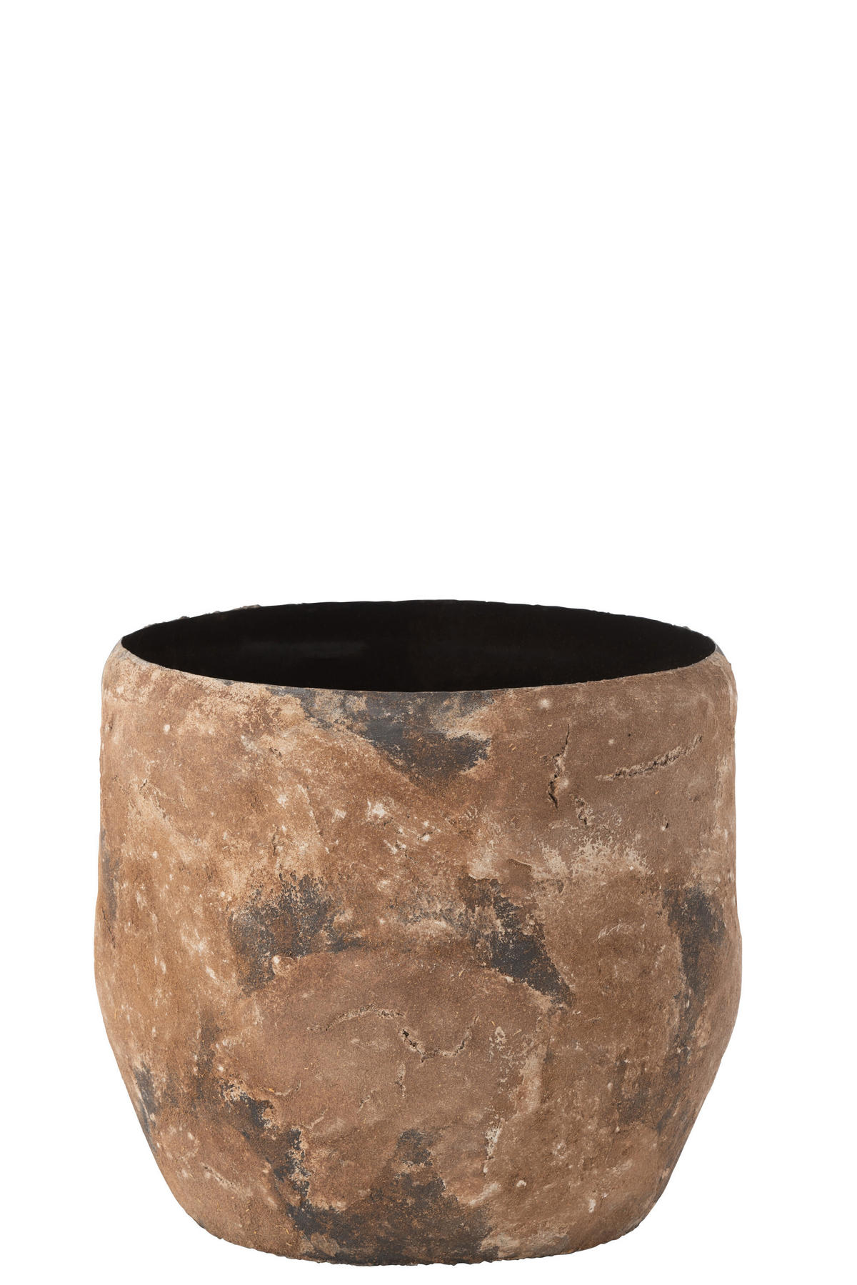 BLUMENTOPF DOJI - Metall - Braun - Ø 39,5 cm - Braun, Metall (39.5/37cm) - J-Line