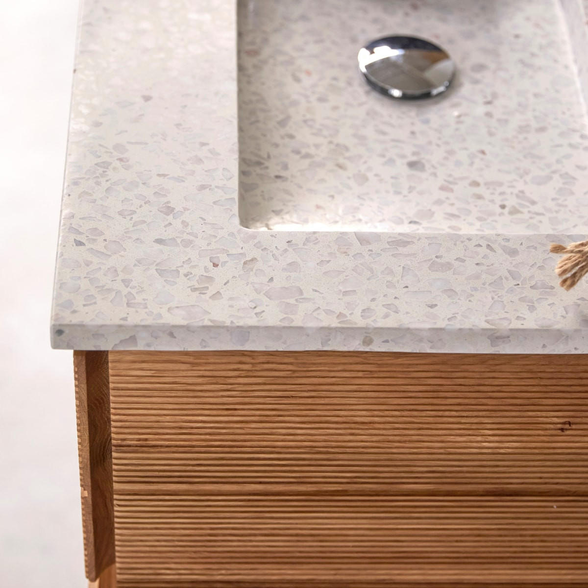 BADEZIMMERMÖBEL Karl Natur aus Eiche - Naturfarben, Holz (60/90/46cm) - Tikamoon