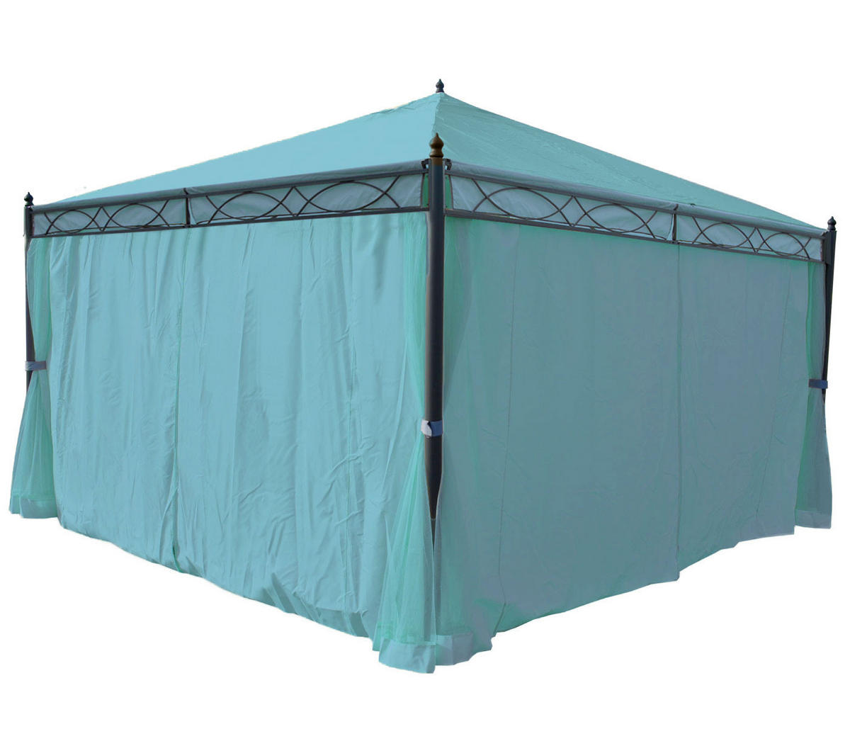SEITENWAND PERGOLA CALPE Türkis - Türkis, Textil (383/205/1cm) - MCW