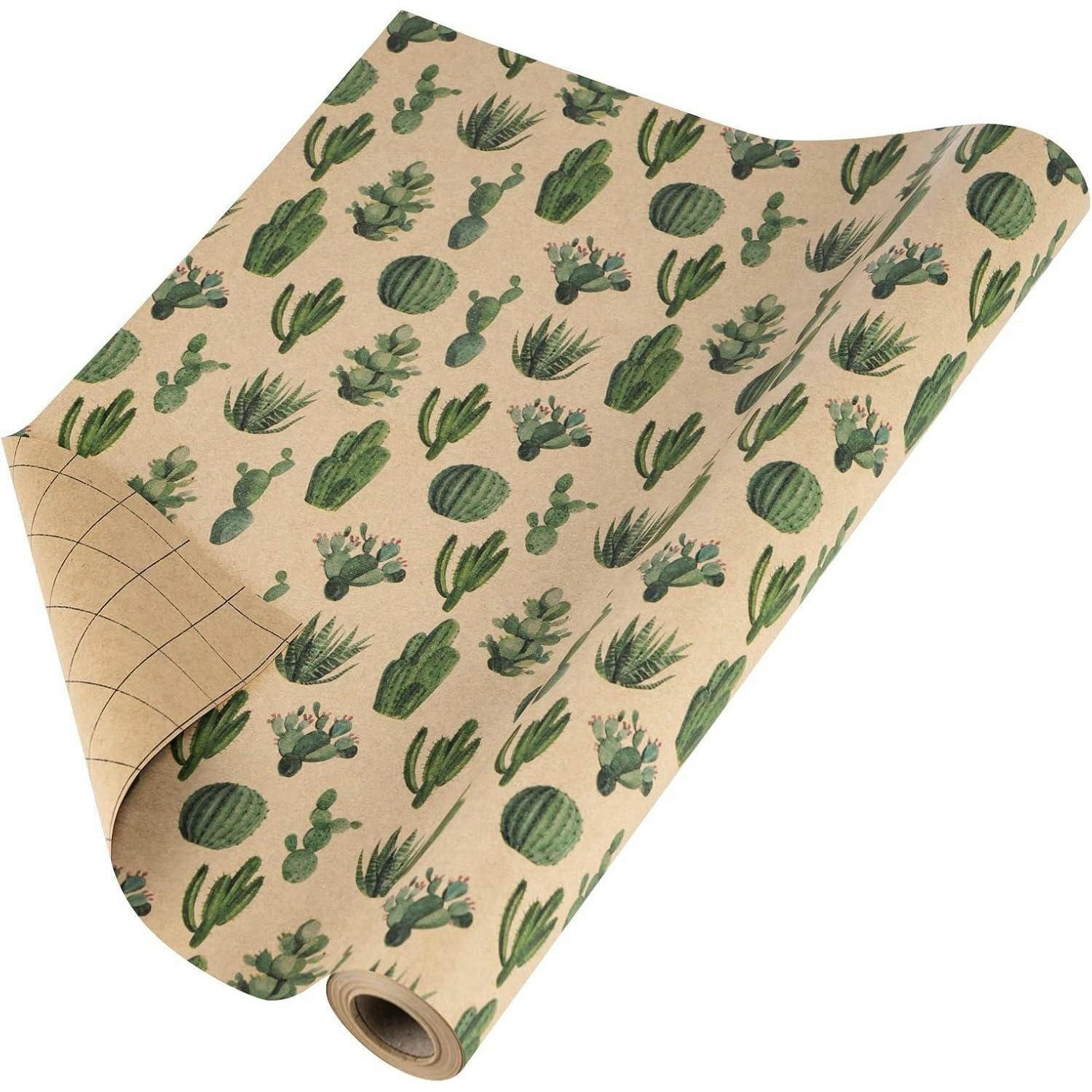 GESCHENKPAPIERROLLE Kaktus-Design 43 cm x 10 m - Multicolor, Papier (4/44/4cm)