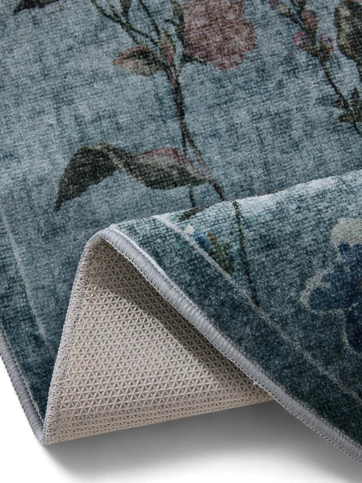 TEPPICH Milly waschbar Multicolor/Grau ø 160 cm rund - Multicolor/Grau, Kunststoff/Textil (160/160cm) - benuta