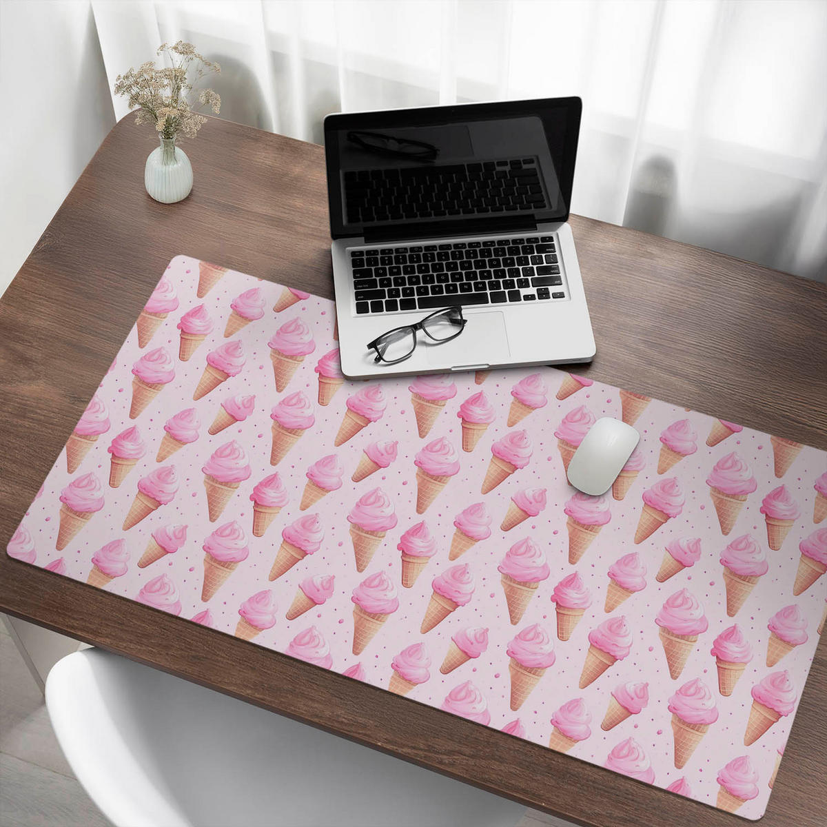 SCHREIBTISCHUNTERLAGE 120x60 cm Rosa - Hellrosa, Kunststoff (120/60/1.6cm) - Wallfluent