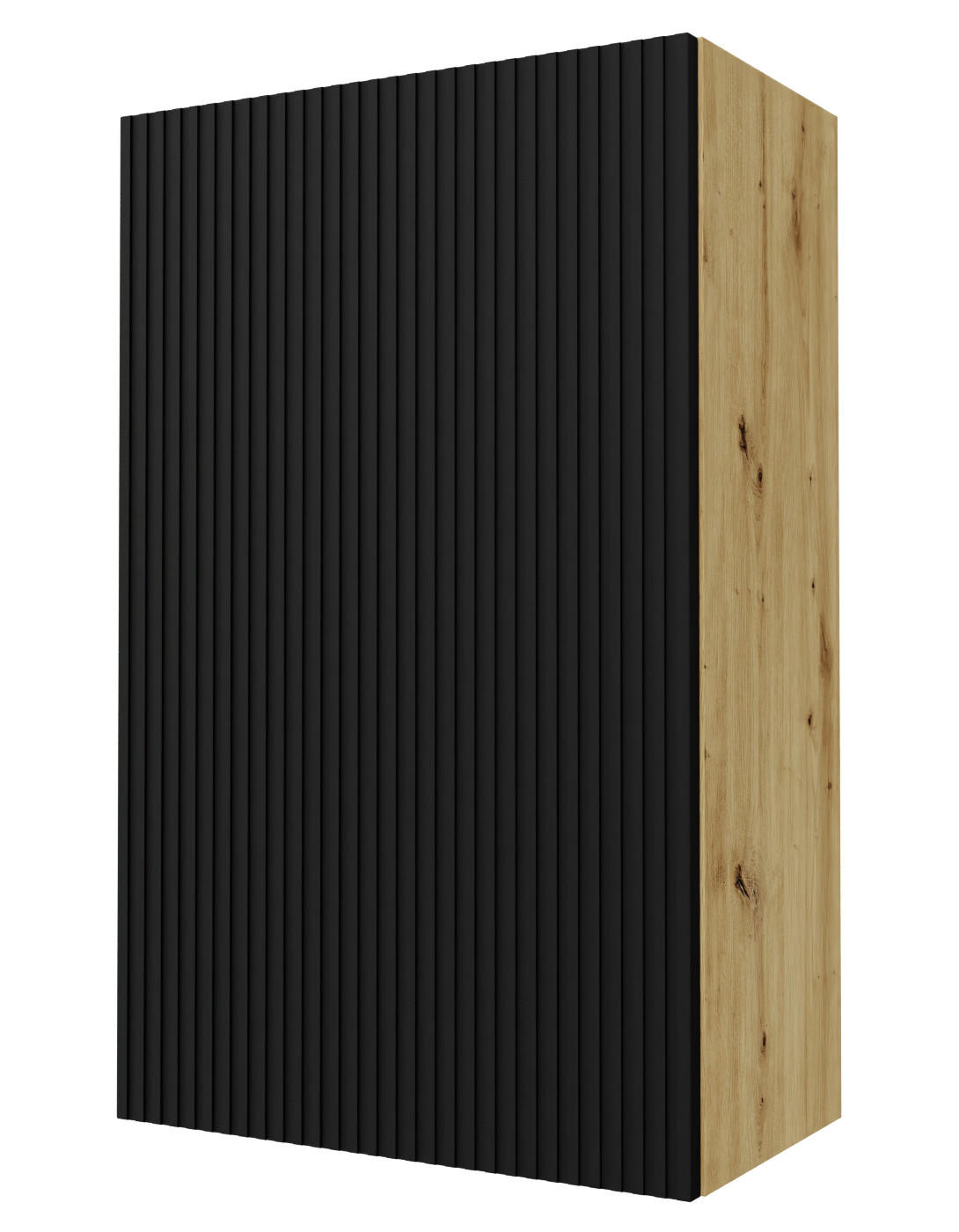 KÜCHENHÄNGESCHRANK Lamello W4/60/1 Schwarz Matt / Eiche Artisan 60 / 32,5 / 96cm - Eichefarben/Schwarz, Holz/Holzwerkstoff (60/96/32.5cm) - Feldmann-Wohnen