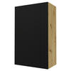 KÜCHENHÄNGESCHRANK Lamello W4/60/1 Schwarz Matt / Eiche Artisan 60 / 32,5 / 96cm - Eichefarben/Schwarz, Holz/Holzwerkstoff (60/96/32.5cm) - Feldmann-Wohnen