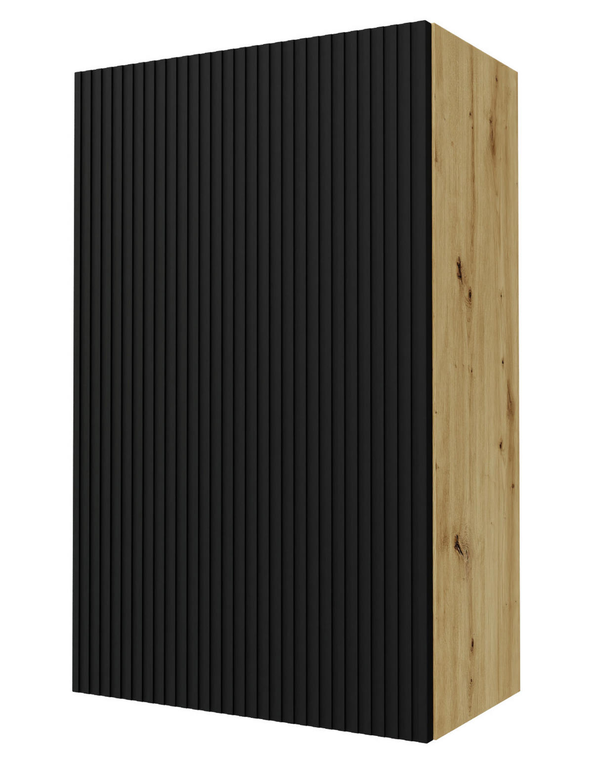 KÜCHENHÄNGESCHRANK Lamello W4/60/1 Schwarz Matt / Eiche Artisan 60 / 32,5 / 96cm - Eichefarben/Schwarz, Holz/Holzwerkstoff (60/96/32.5cm) - Feldmann-Wohnen