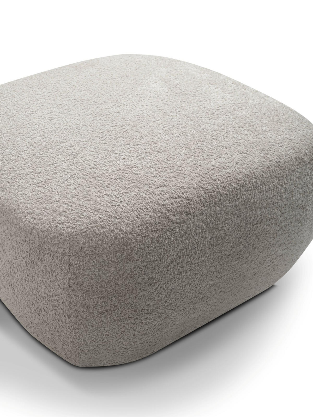 HOCKER Dunkelgrau LIO Bezug Abriamo Auf Schwarzen Niedrigen Beinen - Grau, Textil (75/39/75cm) - Sepro Meble