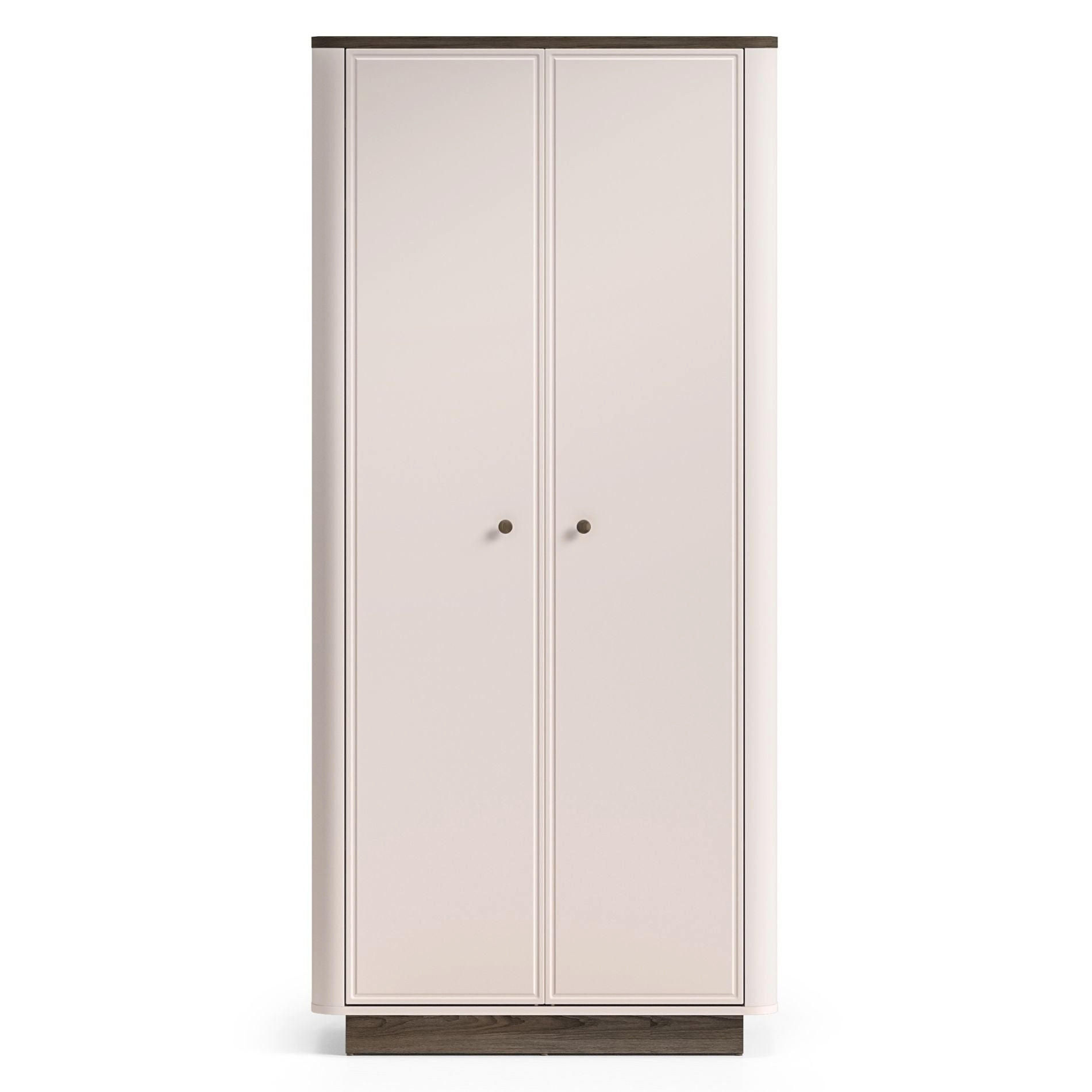 KLEIDERSCHRANK Vilavio Kaschmir/Eicheoptik, 92 cm - Taupe/Dunkelbraun, Holzwerkstoff/Metall (91.6/191.5/53cm) - Selsey