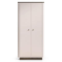 KLEIDERSCHRANK Vilavio Kaschmir/Eicheoptik, 92 cm - Taupe/Dunkelbraun, Holzwerkstoff/Metall (91.6/191.5/53cm) - Selsey