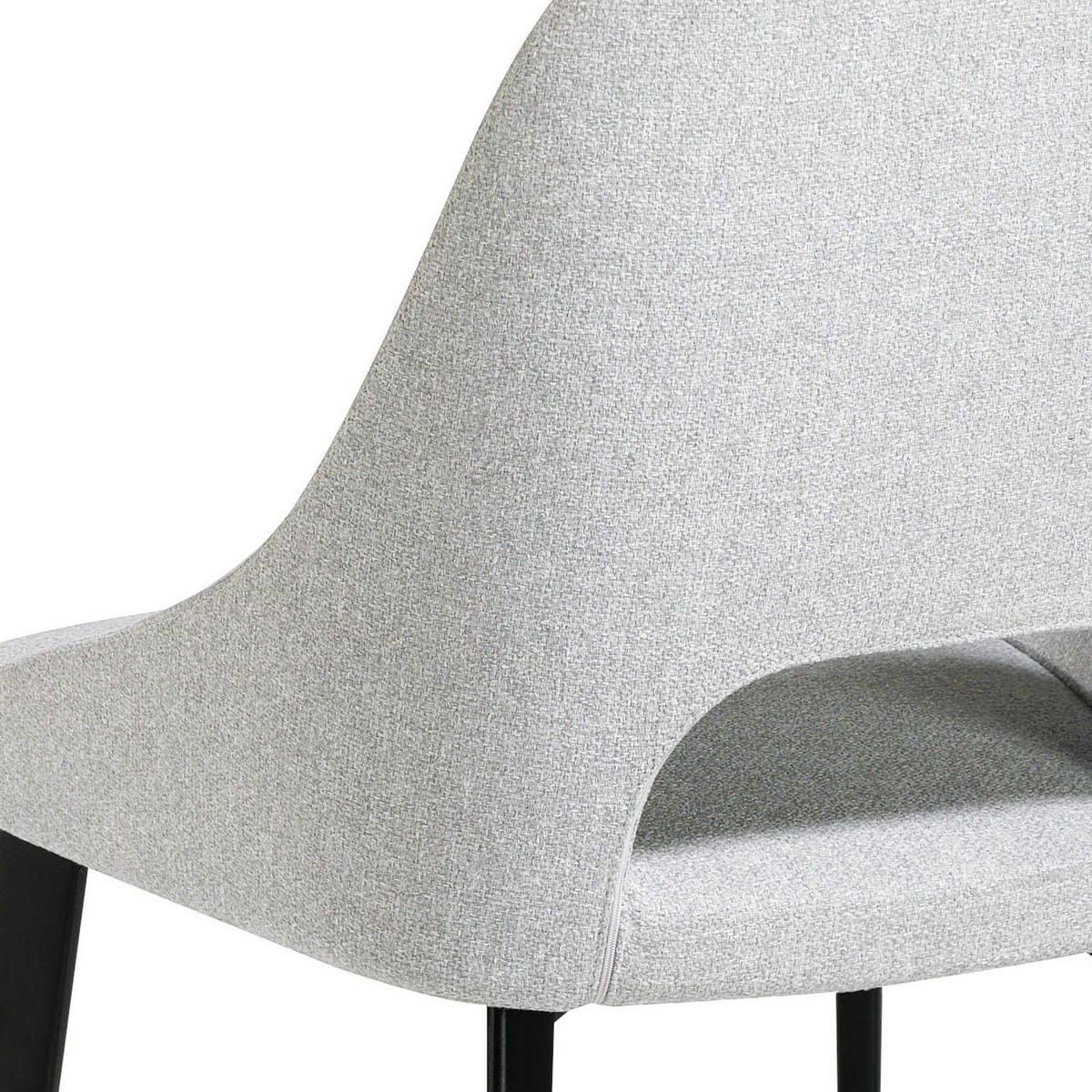 STUHL aus grauem Stoff - Schwarz/Grau, Textil/Metall (50/81/50cm) - ANGEL CERDA