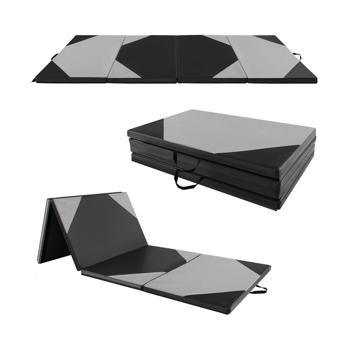 GYMNASTIKMATTE Grau - Grau, Leder (117/300cm) - COSTWAY