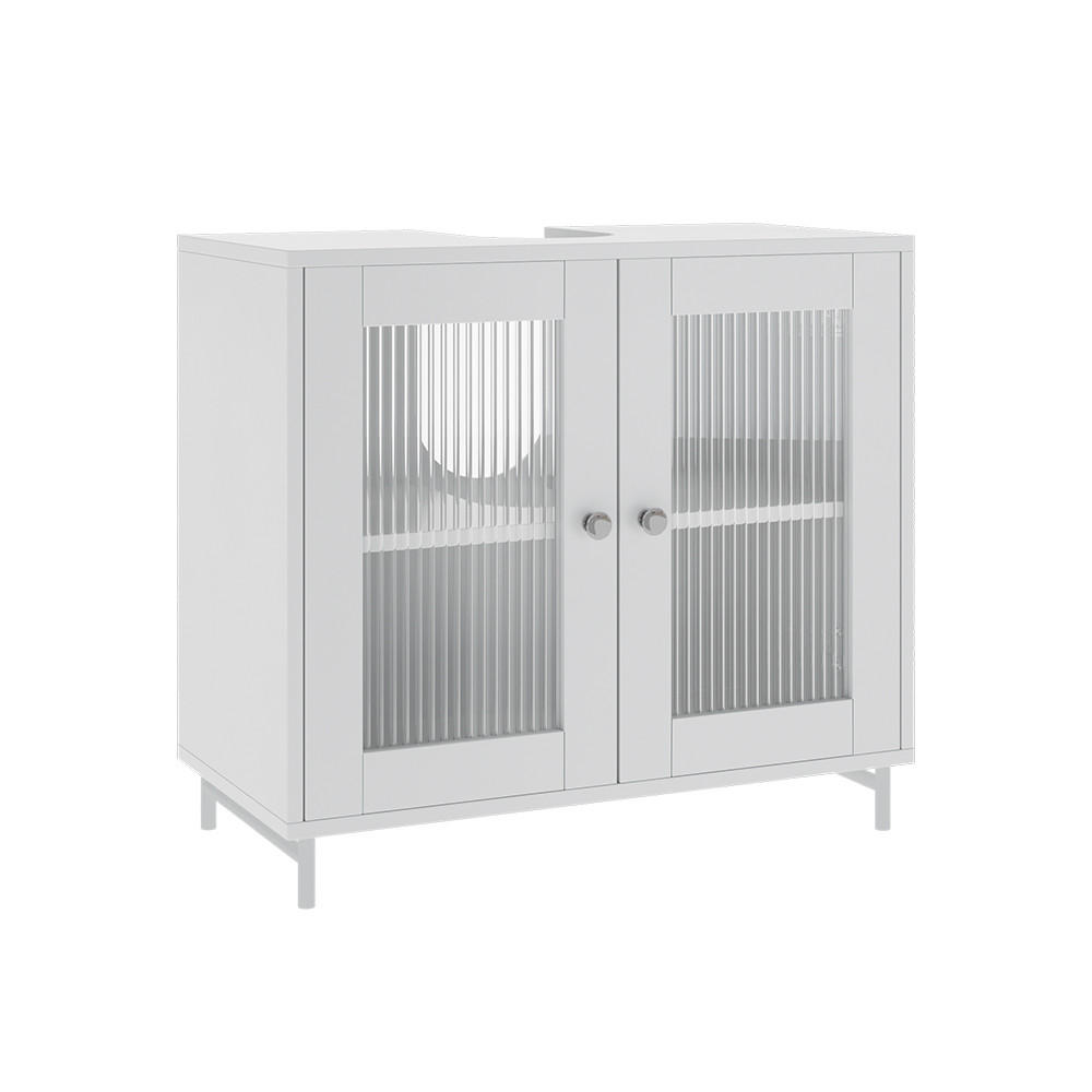 WASCHBECKENUNTERSCHRANK Malte Weiß 60 x 58 cm - Weiß, Holzwerkstoff (60/58/30cm) - Vicco