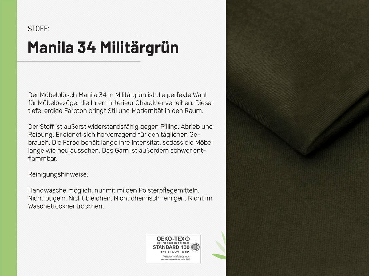 ECKSOFA Nolani mit Schlaffunktion & Bettkasten – Modern & Bequem - Olivgrün, Kunststoff (248/145cm) - Homesy