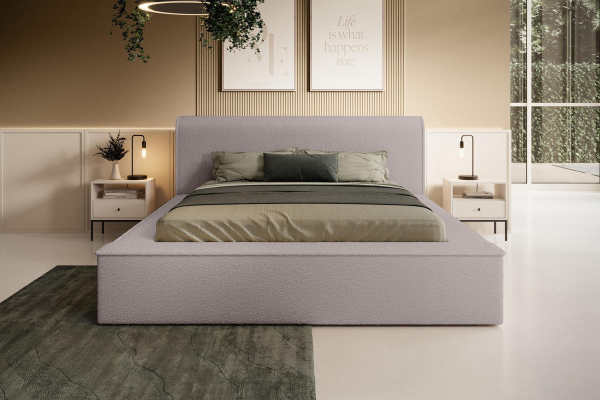 POLSTERBETT aus Polstermaterial Pedrosa 140x200 cm, Dunkelgrau - Dunkelgrau, Textil (140/200cm) - Fedve