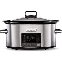SCHONGARER Slowcooker - Zeitwahlfunktion - 5.6 Liter - CR066 - Silberfarben, Metall (5.6L)