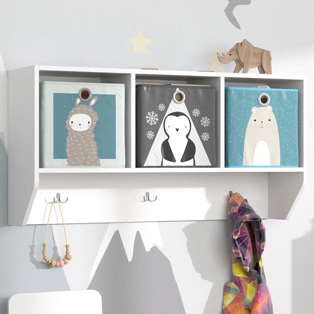 POLICE NA DĚTSKÝ POKOJ Luigi Bílá - bílá, kompozitní dřevo (107.2/56/31cm) - Vicco