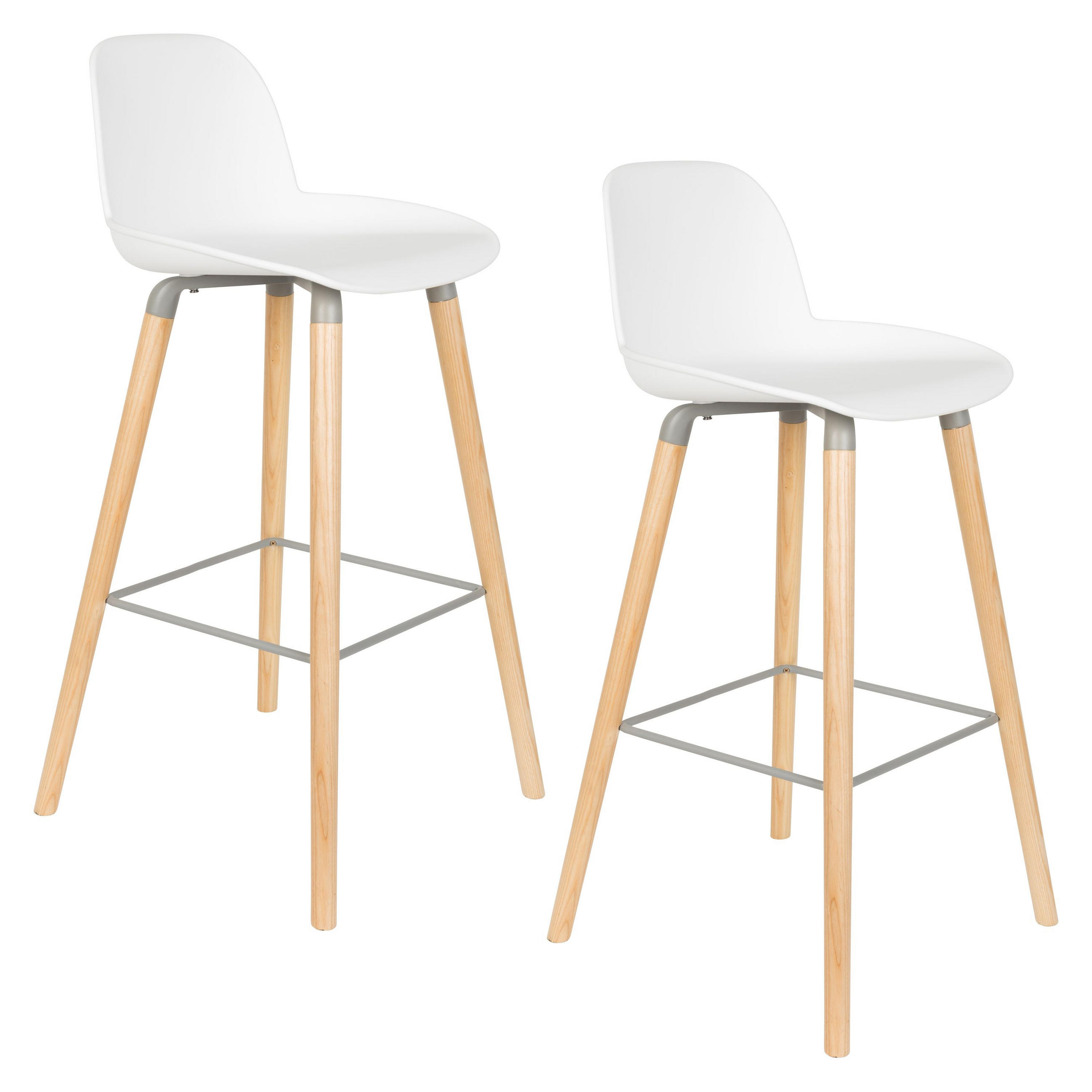 BARHOCKER Albert Kuip Rückenlehne 75 cm Weiß - 2 er Set - Weiß, Kunststoff (47/98.5/47.5cm) - Zuiver