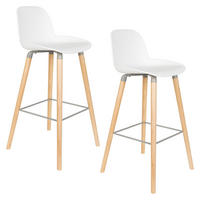 BARHOCKER Albert Kuip Rückenlehne 75 cm Weiß - 2 er Set - Weiß, Kunststoff (47/98.5/47.5cm) - Zuiver