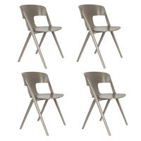 GARTENSTUHL Horizon Braun - 4 er Set - Taupe, Kunststoff (57.5/75/52.5cm) - Zuiver