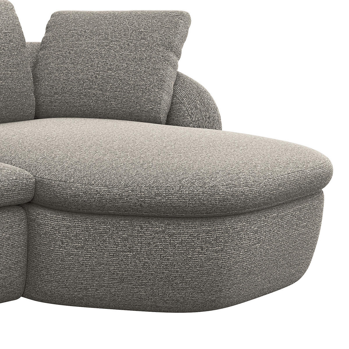 ECKSOFA mit Longchair - Schwarz/Grau, Kunststoff/Textil (217/146cm) - home24