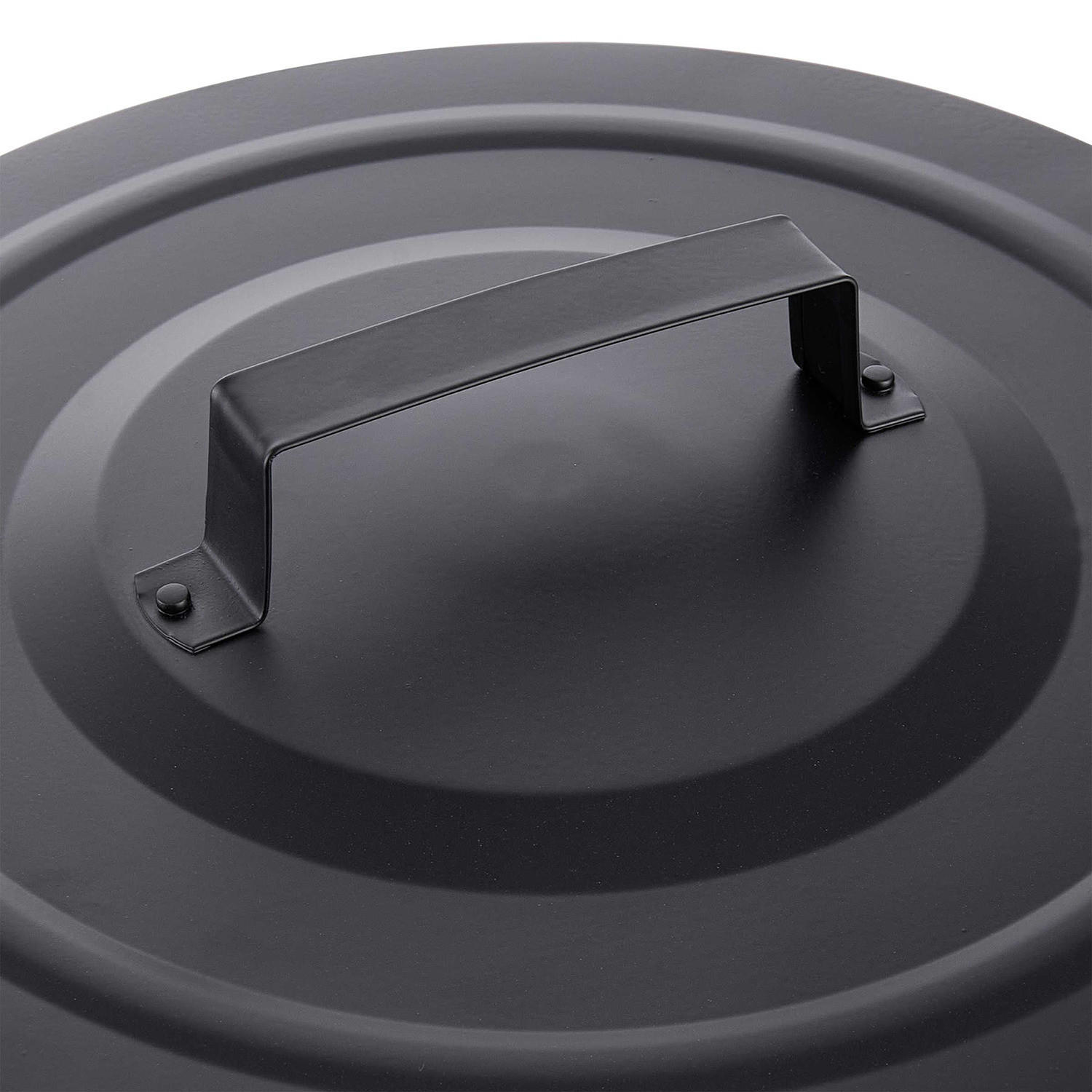 MÜLLTONNE Zinc Oskar - Schwarz, Metall (34/64/34cm) - Butlers