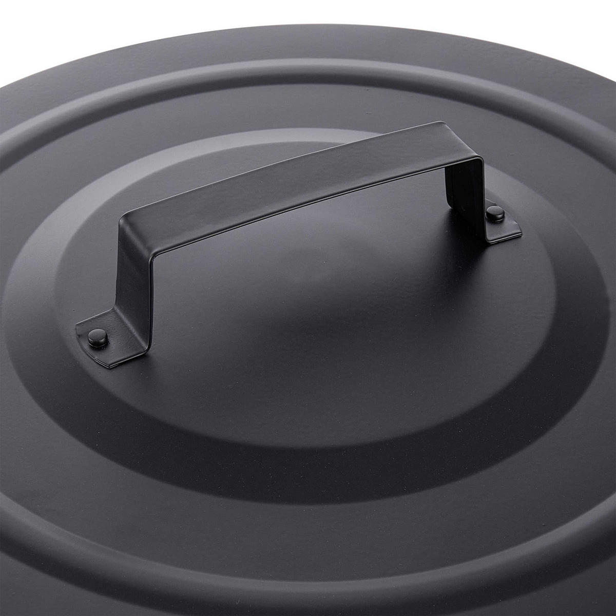 MÜLLTONNE Zinc Oskar - Schwarz, Metall (34/64/34cm) - Butlers