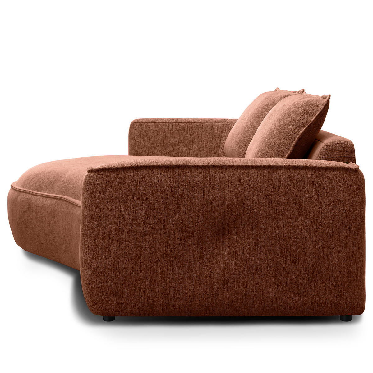 2,5-SITZER SOFA - Beige/Schwarz, Kunststoff/Textil (217/82/146cm) - home24