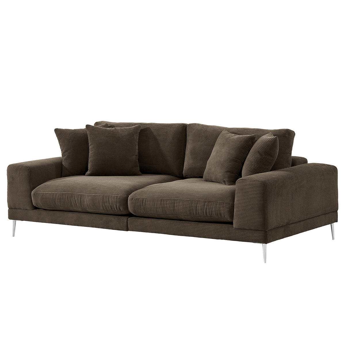 3-SITZER SOFA - Braun, Textil (243/92/103cm) - home24