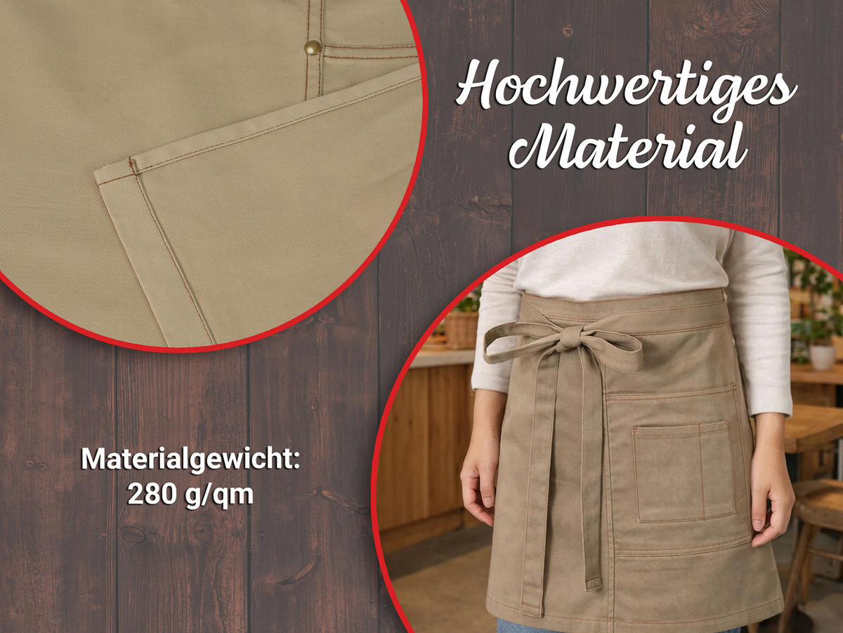 SCHÜRZE , 50x70 cm, 100% Baumwolle, Beige - Beige, Textil (50/70cm) - Zollner