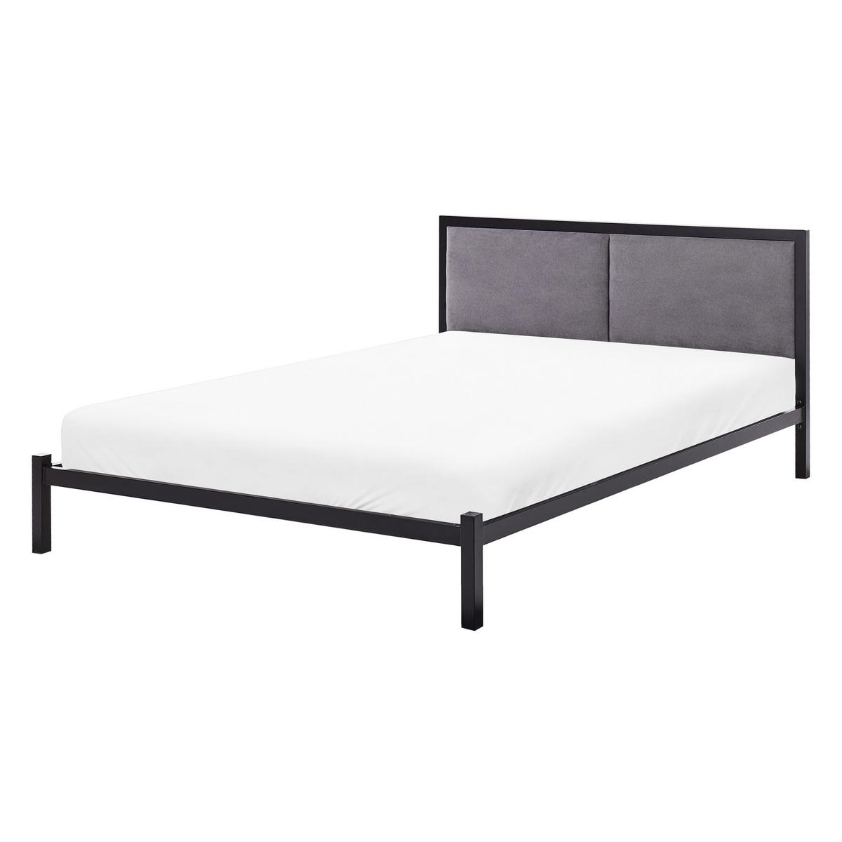 BETT mit Lattenrost 140x200 cm Schwarz Clamart - Schwarz, Metall (140/200cm) - Beliani