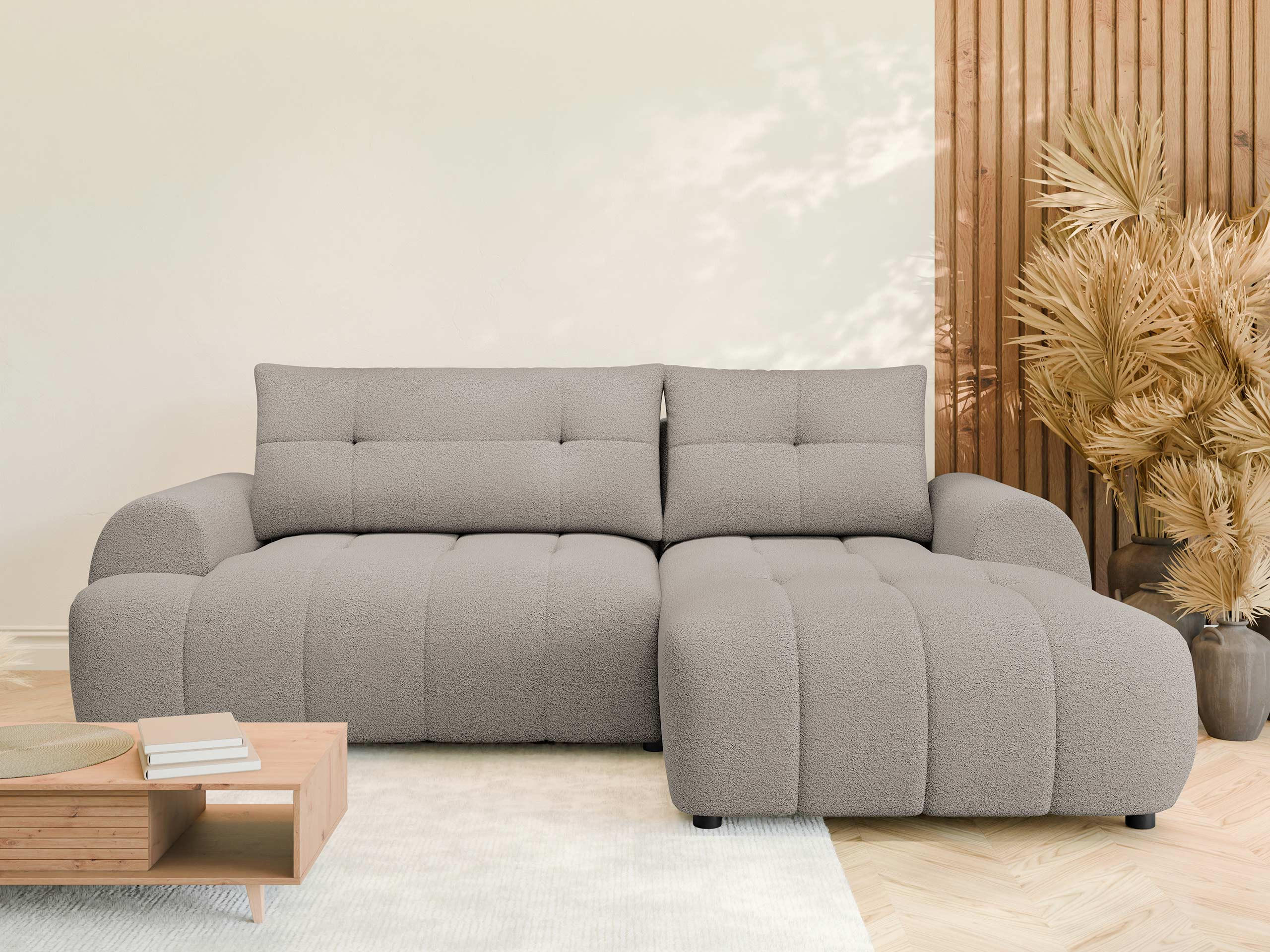 ECKSOFA Fiorano, Seite: Rechts - Beige/Schwarz, Holz/Kunststoff (265/177cm) - MIRJAN24