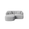 MODULARES-ECKSOFA links Campi aus Cord silber 3 Sitzplätze - Silberfarben, Textil (156/180cm) - Cosmopolitan Design