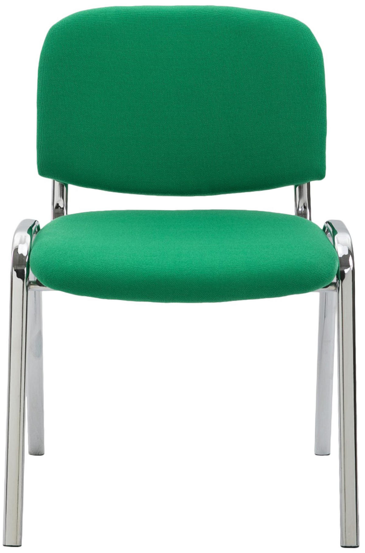 BESUCHERSTUHL Stoff grün - Chromfarben/Grün, Textil/Metall (54/79/48cm) - CLP