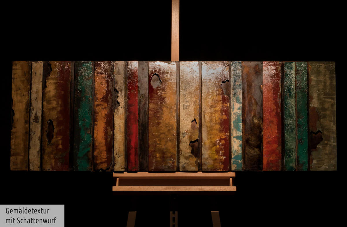 METALLBILD Bunt 144/44 cm - Multicolor, Metall (8.8/44cm) - KUNSTLOFT