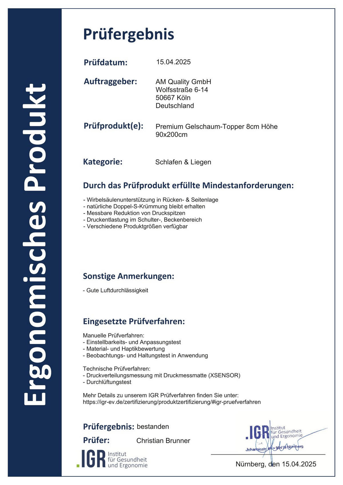 GELSCHAUM TOPPER 140/220 cm - 6cm Höhe & Toledo Bezug - Weiß, Textil (140/220cm) - AM Qualitätsmatratzen