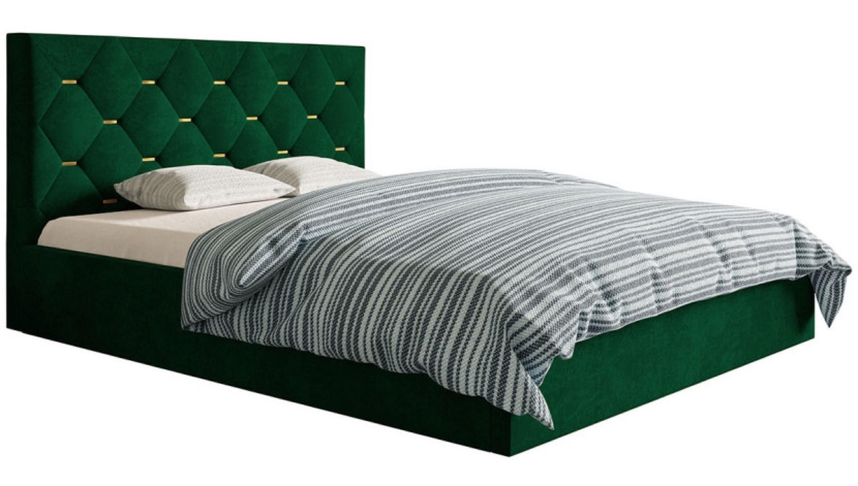 Sepro Meble Bett Schwarz, Grün, Gold 120x200 cm