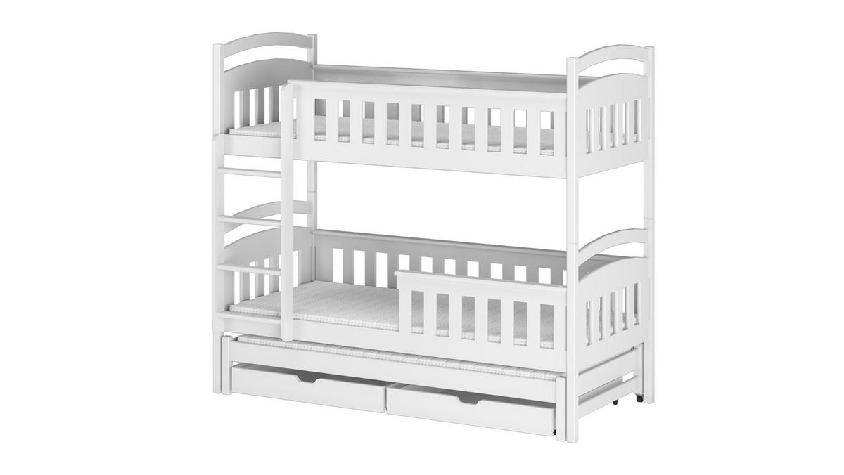ETAGENBETT WEIß - Weiß, Holz (90/200cm) - FURNLUX